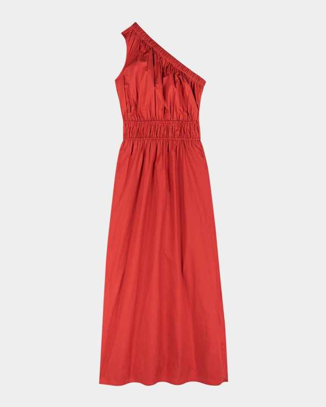 Selani Asymmetric Cotton Poplin Midi Dress